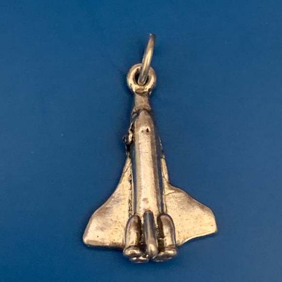 .925 Space Shuttle Sterling Silver Jewelry Charm #moon #space #travel - Picture 5 of 5